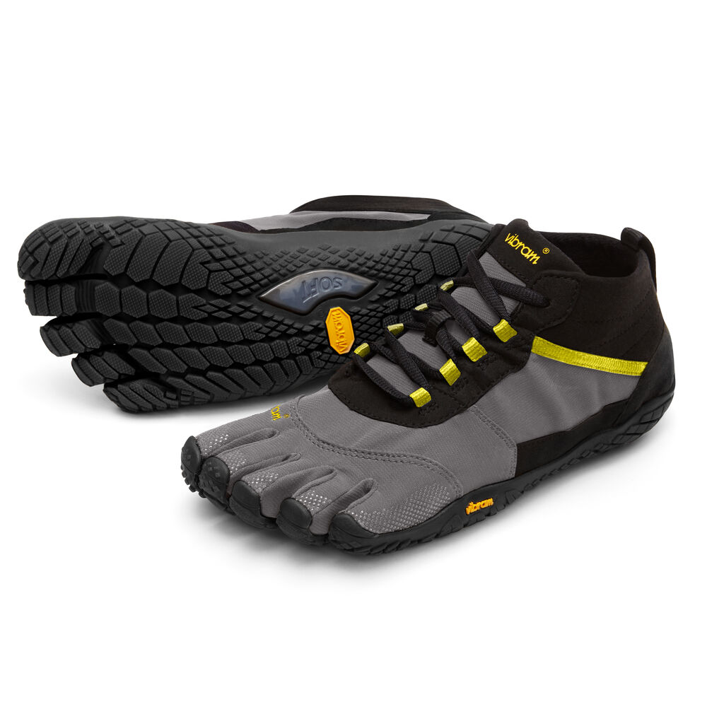 Vibram Fivefingers V-Trek Mens Hiking Shoes Black/Grey Australia (GUR847219)